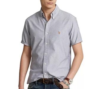 Vintage Ralph Lauren Short Sleeve Oxford Denim Shirt Men’s Medium